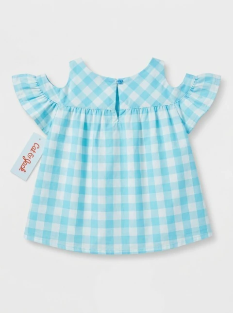 Bata Cat Jack Xadrez Vichy Azul - foto 1
