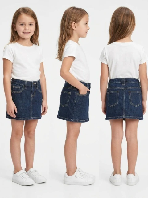 Saia Jeans Gap Azul Escuro - foto 1