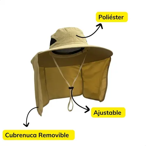 Sombrero Australiano Cubrenuca (25-114-1) (Beige)