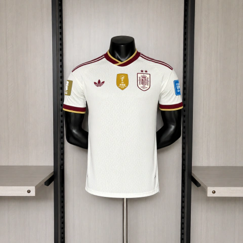 Seleção Espanha 2026 Branca 2 estrelas Jogador Masculina