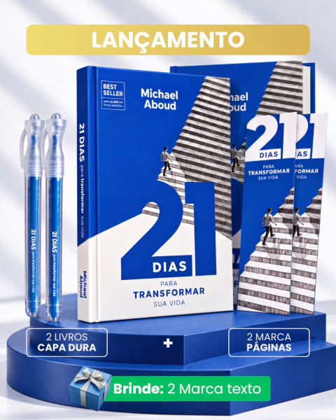 21 Dias | Combo Capa Dura — 2 Capas Duras + 2 Marca-Páginas + 2 Marca-Textos