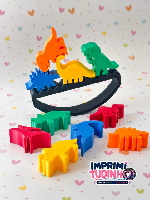 Brinquedo de Equilíbrio Dinossauros Montessori - 10 Dinos