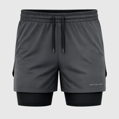 SHORT DE COMPRESSÃO ''NORTH'' CINZA