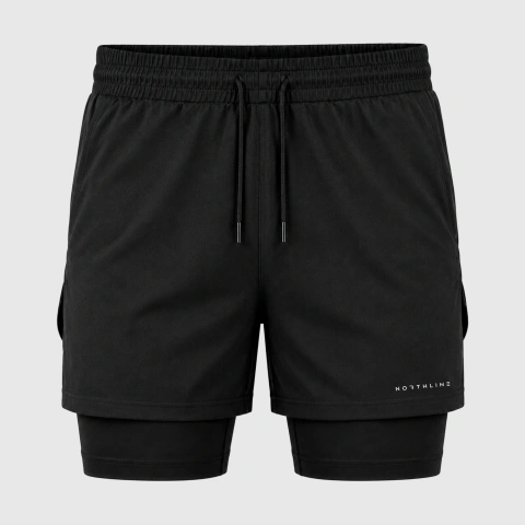 SHORT DE COMPRESSÃO ''NORTH'' PRETO
