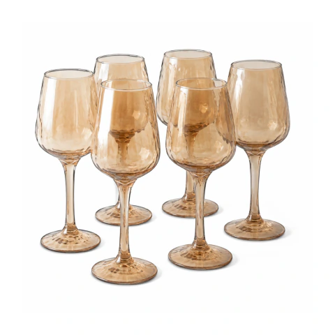 Set x6 Copas Fusión Ámbar (400cc) – Vidrio Tonalizado