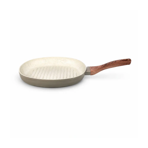 Bifera Grill Antiadherente Granito Lisboa 26 cm – Mango Madera