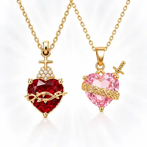 Promo Día de la Madre | Collares Sagrado Corazón de Jesús + Inmaculado Corazón de María