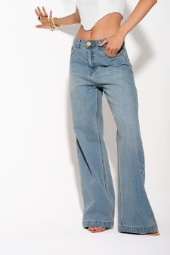 Calça Jeans Wide Leg Sâmia