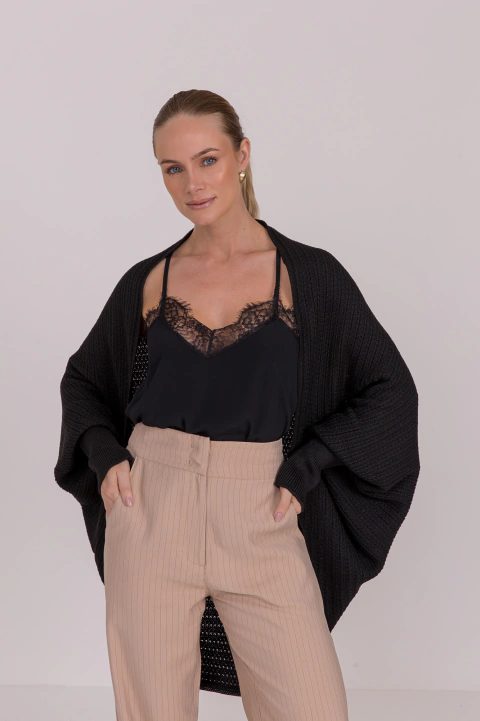 Cardigan de Tricot Lia - Preta