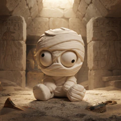Boneco Múmia Olhos 3D Divertidos