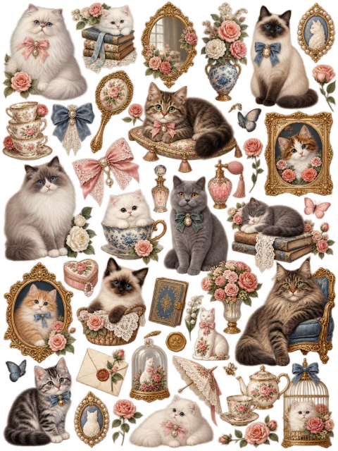 Gatos 016 - DTF Têxtil