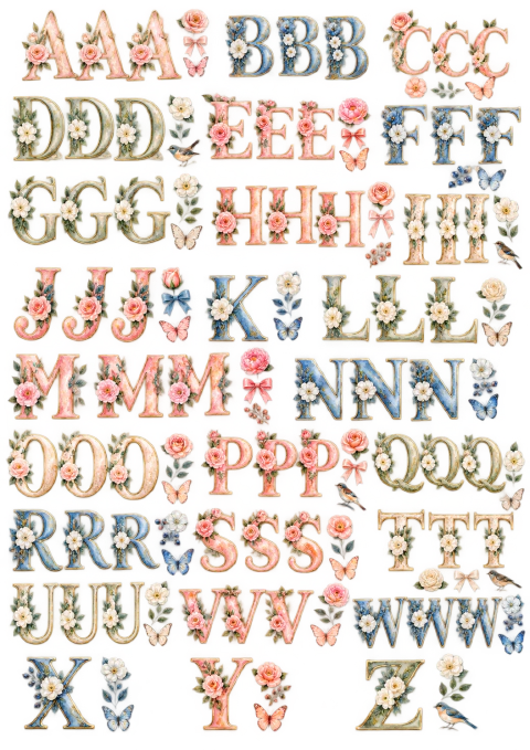 Alfabeto 025 - DTF UV