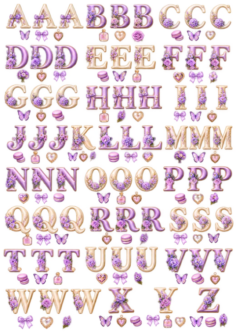 Alfabeto 030 - DTF UV