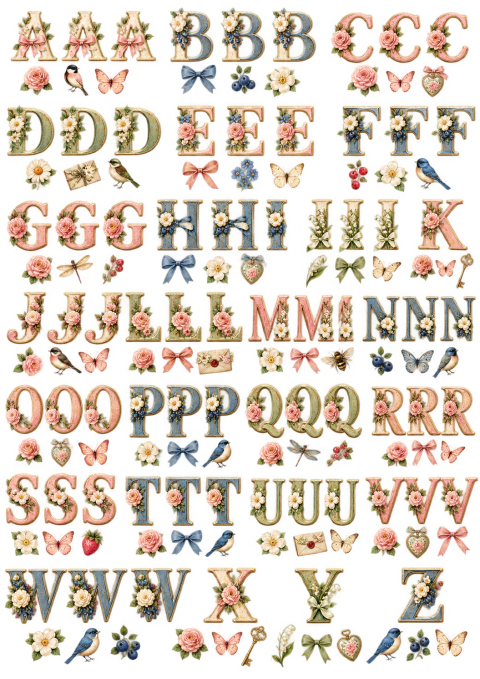 Alfabeto 034 - DTF UV