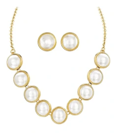 Conjunto Colar e Brinco Design de Pérolas - comprar online