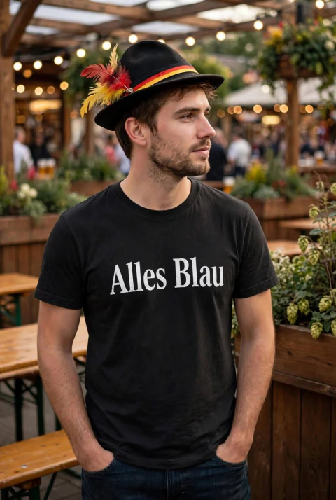 T-Shirt Estampa Alles Blau