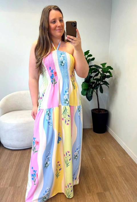 Vestido Longo Lastex