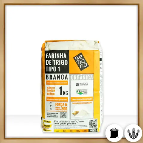Farinha de Trigo Tipo 1 Branca Orgânica - 1kg