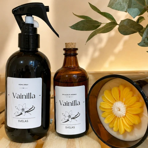 Set de Regalo Aromático Personalizable (Vela + Difusor + Home Spray)