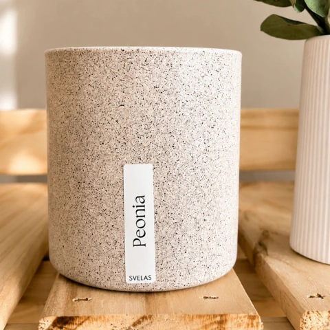 Vela Aromática en Vaso Estilo Símil Mármol