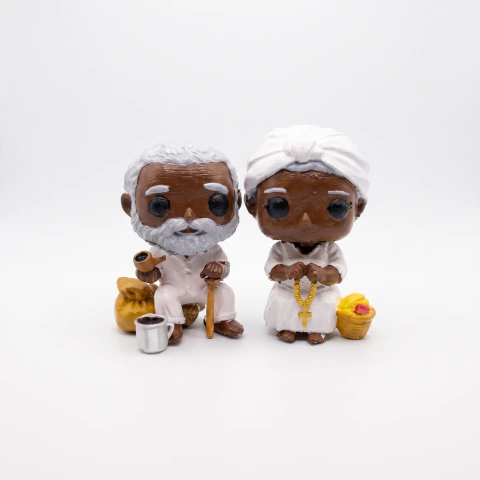 Casal de Pretos -Velhos em 3D | Imagens Religiosas