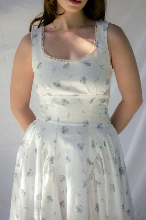 Vestido Antonietta Bouquet Hortênsias