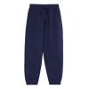 ACESTAR Calça de moletom infantil unissex simples de algodão com cordão casual para meninos ou meninas de 4 a 12 anos