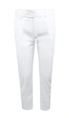 Calça social masculina preta n Bianco de primeira classe, caimento justo, calça social com frente lisa suavemente afunilada – Apresentada pela Baby Muffin, Branco, 4T