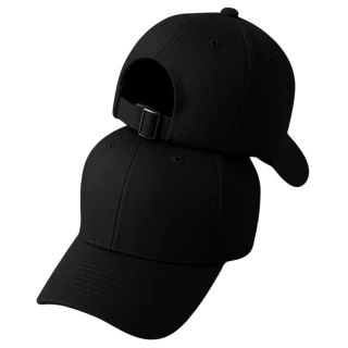 Boné Liso Preto Basico Ajustavel de Fitão Masculino Feminino Aba Curva Strapback