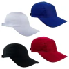 Kit com 4 Bonés Esportivos Aba Curva Unissex Lisos, Azul Royal Preto Branco e Vermelho com Fechamento Ajustável