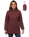 ROYAL MATRIX Jaqueta feminina acolchoada acolchoada leve para o inverno com capuz removível - Castor Bezerra