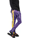 Calça de corrida masculina listrada skinny fit stretch calça elástica jogger academia treino na internet