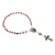 Terço Coroa de Santa Rita de Cássia Rosa com Folheto de Oração - Devoção Católica - Armazém Católico | Artigos Religiosos Católicos | Loja Católica