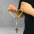 Terço Rosário Mãe Rainha Resina Amarelo Saquinho Estampado - comprar online