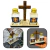 Kit Sacramental Medalha de São Bento - Água Sal e Crucifixo
