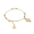 Pulseira Infantil Menina Espírito Santo com Crucifixo Dourado - loja online