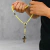 Terço Rosário Nossa Senhora Aparecida Resina Amarelo Saquinho Estampado - comprar online