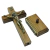 Crucifixo Cruz Medalha São Bento Eis o Cordeiro de Deus Parede Mesa 12 cm - loja online