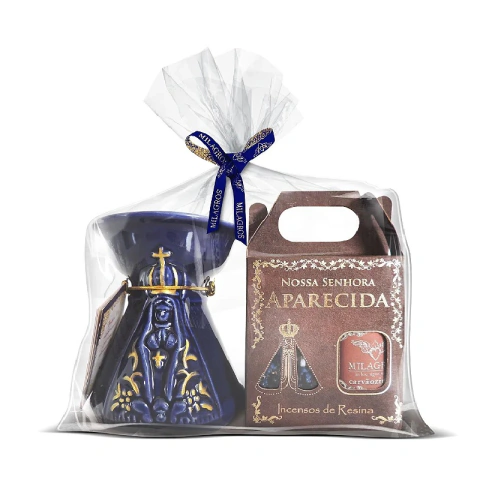 Kit Incensário Nossa Senhora Aparecida