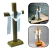 Crucifixo Cruz de Mesa Jesus Ressuscitado Madeira 17 cm