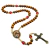 Terço Sagrado Coração de Jesus Madeira 8 mm - Artigos Religiosos Católicos | Loja Católica | Presentes e Lembranças