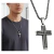Colar Corrente Crucifixo Cruz Alto Relevo Inox