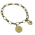 Pulseira Cadeia Consagração Medalha de São Bento Inox Dourado