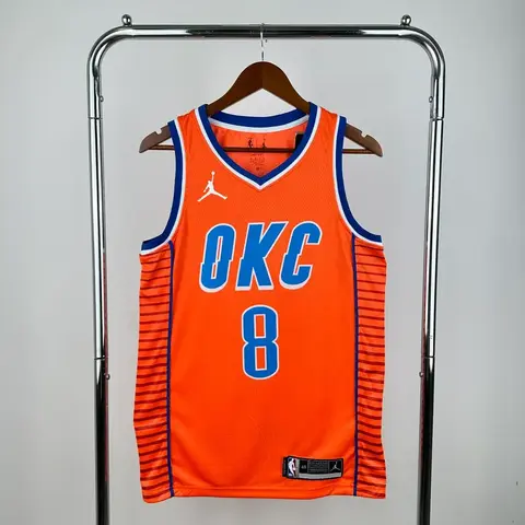 Camiseta Regata NBA Oklahoma City Thunder 23/24 - Masculina Jordan - Laranja