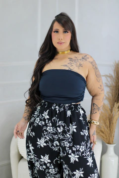 Top Plus Size Faixa Preto - Cód. 0587