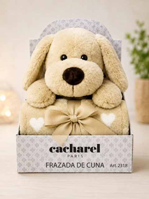 Osito Muñeco Cacharel con Manta