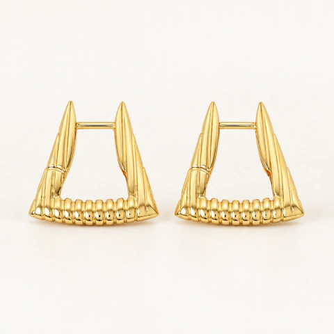 Brinco Argola Giulia - Banho de Ouro 18K