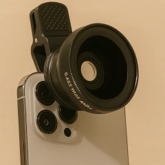 Lente Clip Ojo de Pez y Macro – Gran Angular para Celulares y Tablets