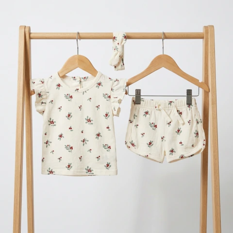Conjunto De Polera Y Short + Diadema 3 Prendas CJ029