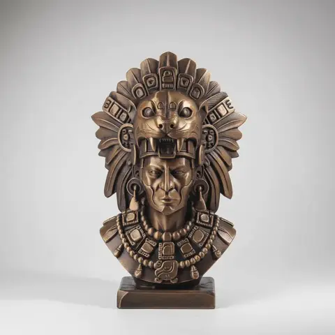 Busto Guerreiro Inca Jaguar - Proteção E Força